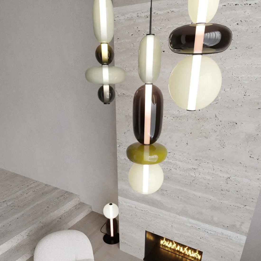 LumiSphere Light - Modern Colored Glass LED Pendant Light