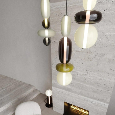 LumiSphere Light - Modern Colored Glass LED Pendant Light