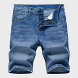 Herren Gerade Geschnitten Kurze Hosen in Blau