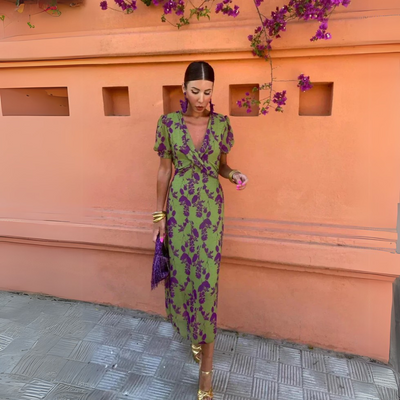 Danielle - Geblümtes Midikleid