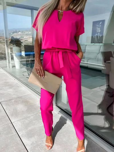 Jumpsuit für Damen mit elegantem Wickelgürtel