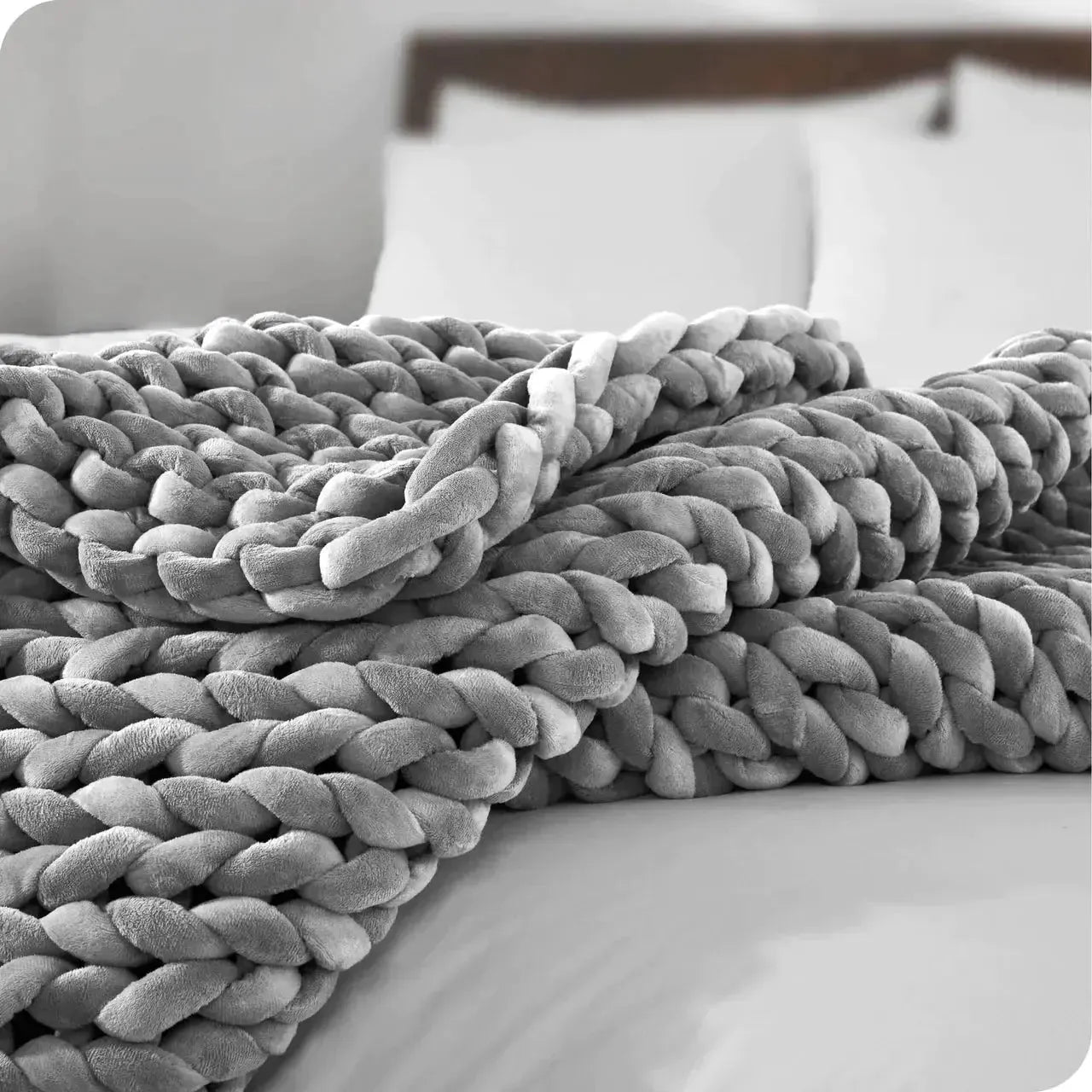 CHUNKY KNIT WEIGHTED THROW