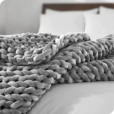 CHUNKY KNIT WEIGHTED THROW