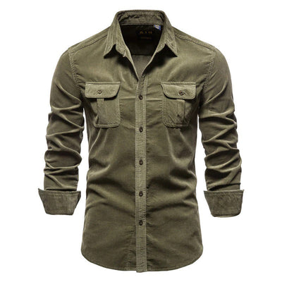 Alonzo - Herren Cordhemd Slim Fit