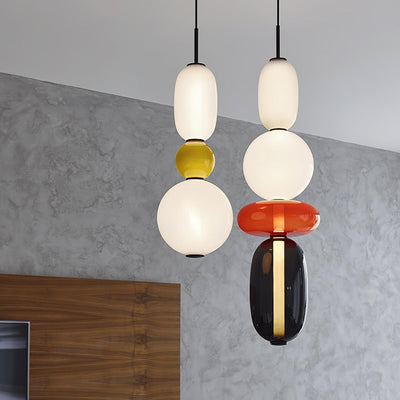 LumiSphere Light - Modern Colored Glass LED Pendant Light