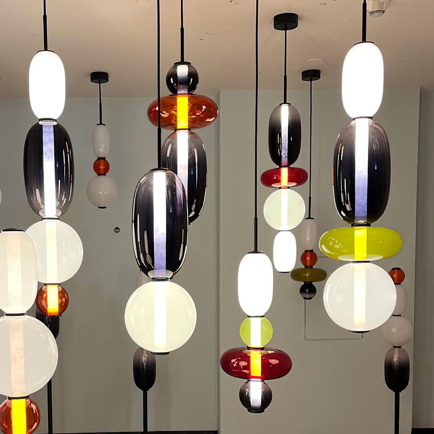 LumiSphere Light - Modern Colored Glass LED Pendant Light