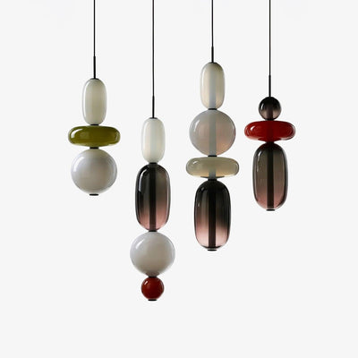 LumiSphere Light - Modern Colored Glass LED Pendant Light