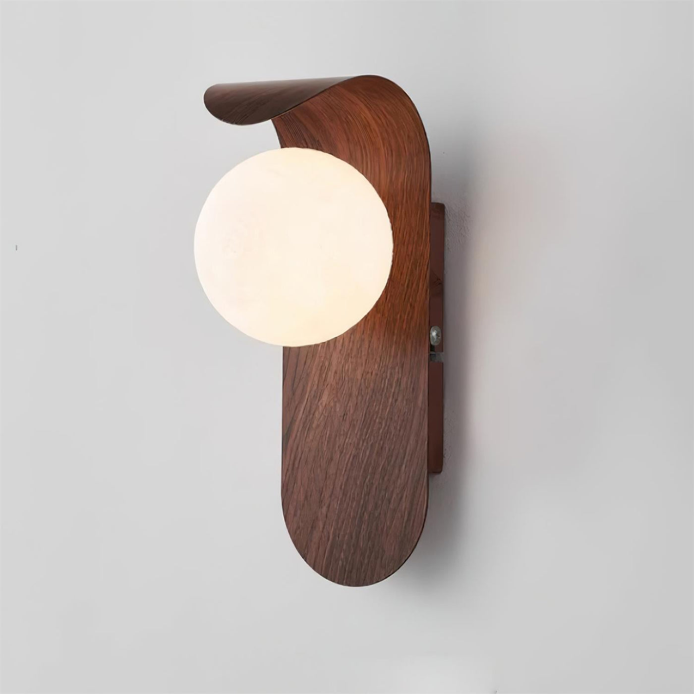 AuraWood Light – Retro Holz-Acrylglas LED Wandleuchte