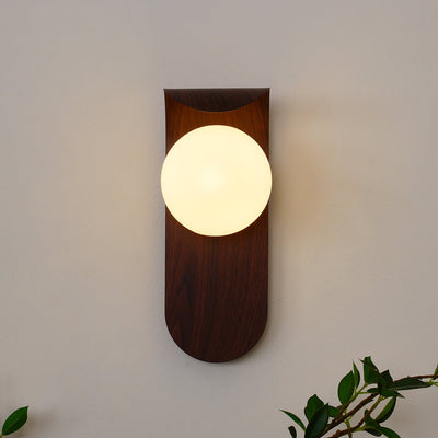 AuraWood Light – Retro Holz-Acrylglas LED Wandleuchte