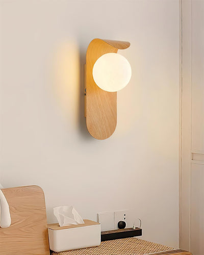 AuraWood Light – Retro Holz-Acrylglas LED Wandleuchte