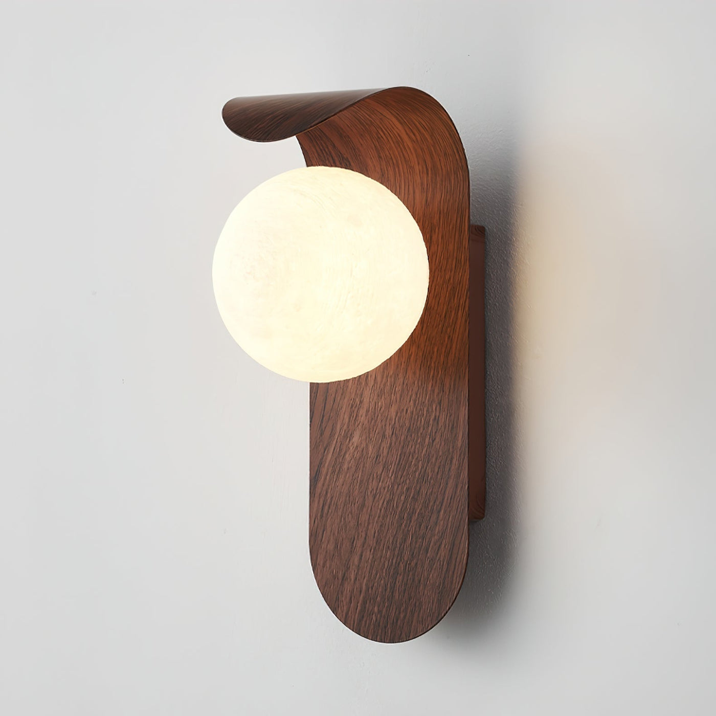 AuraWood Light – Retro Holz-Acrylglas LED Wandleuchte