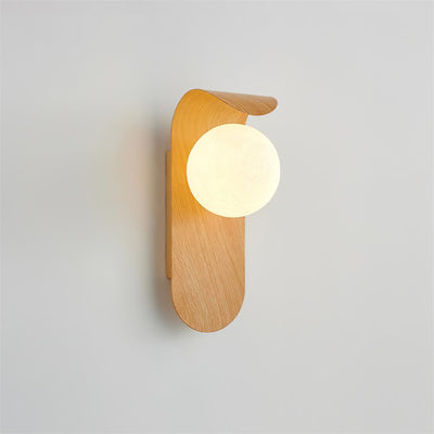 AuraWood Light – Retro Holz-Acrylglas LED Wandleuchte