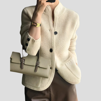 Martina | Langer Kaschmir Cardigan mit V Ausschnitt