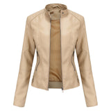 Gemma - Epische Lederjacke für Damen in Aprikose