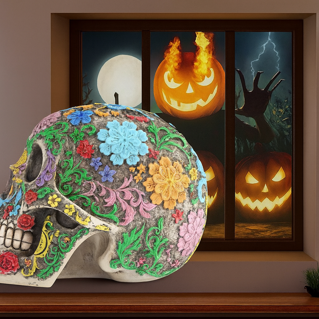 GraveEcho | Halloween Totenkopf-Deko für Zuhause