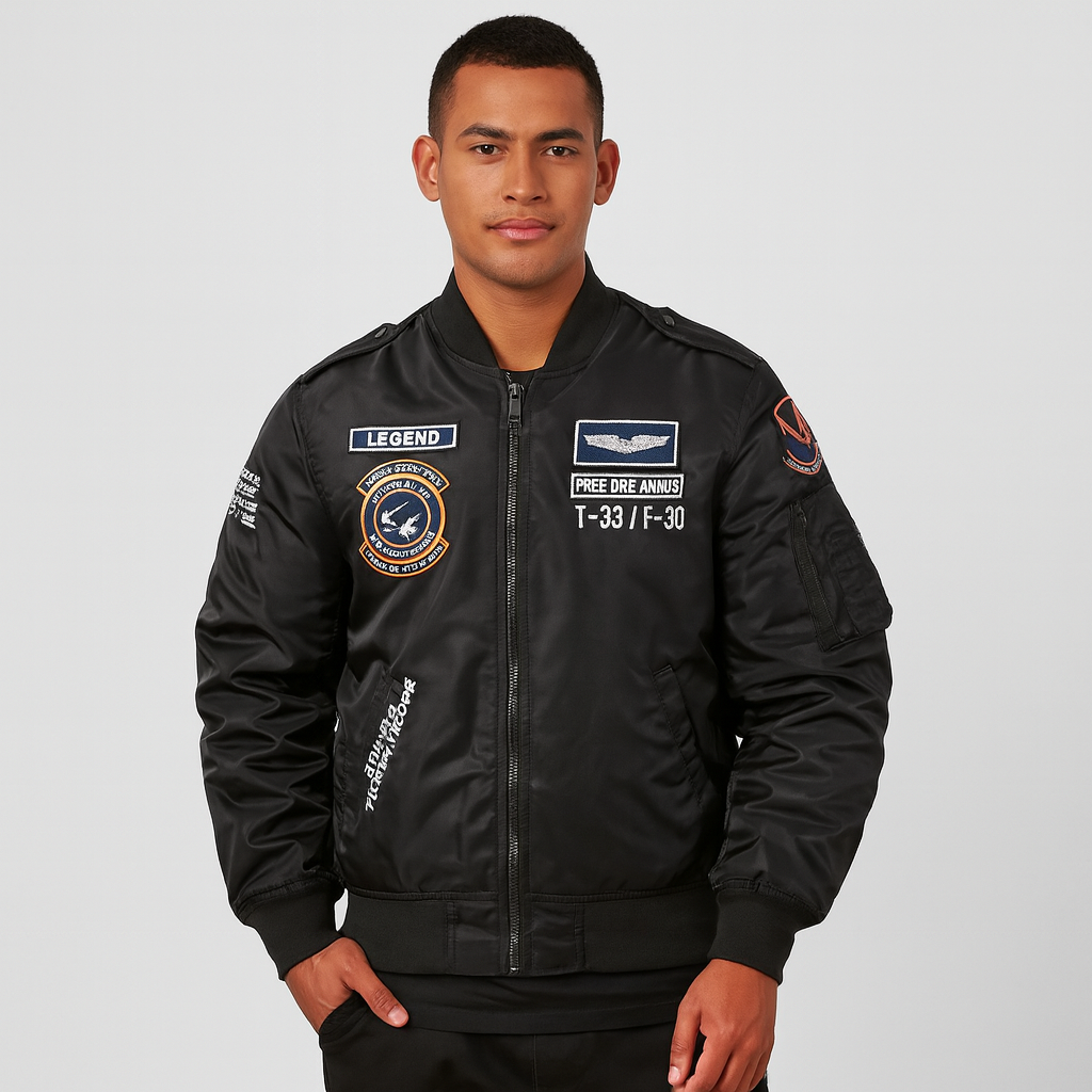 Lässige Piloten-Bomberjacke für Herren
