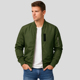 Minimalistische Herren-Bomberjacke - Danilo in Dunkelgrün