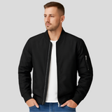 Minimalistische Herren-Bomberjacke - Danilo in Schwarz