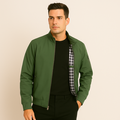 Lässige Herrenjacke mit Stehkragen