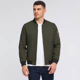 Minimalistische Herren-Bomberjacke - Ken in Olivgrün