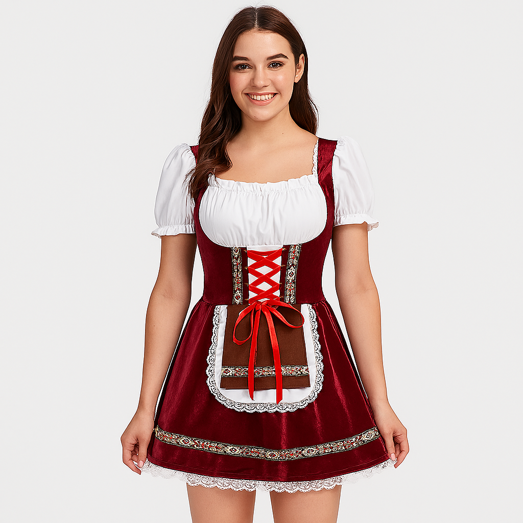 Kurzes Dirndl Kleid – Bayerisches Trachtenkleid für Frauen