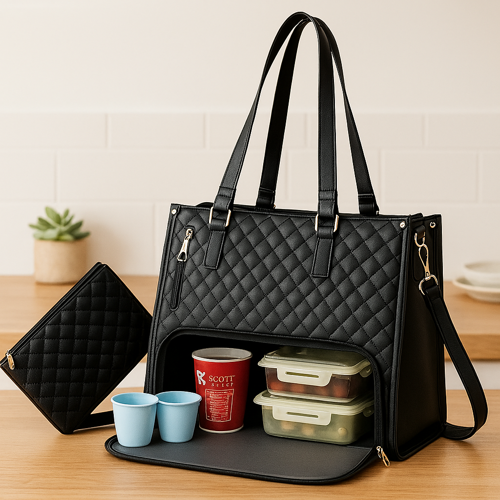 Isolierte 2-in-1-Lunch- und Reisetasche – Auslaufsichere Kühltasche mit Staufach