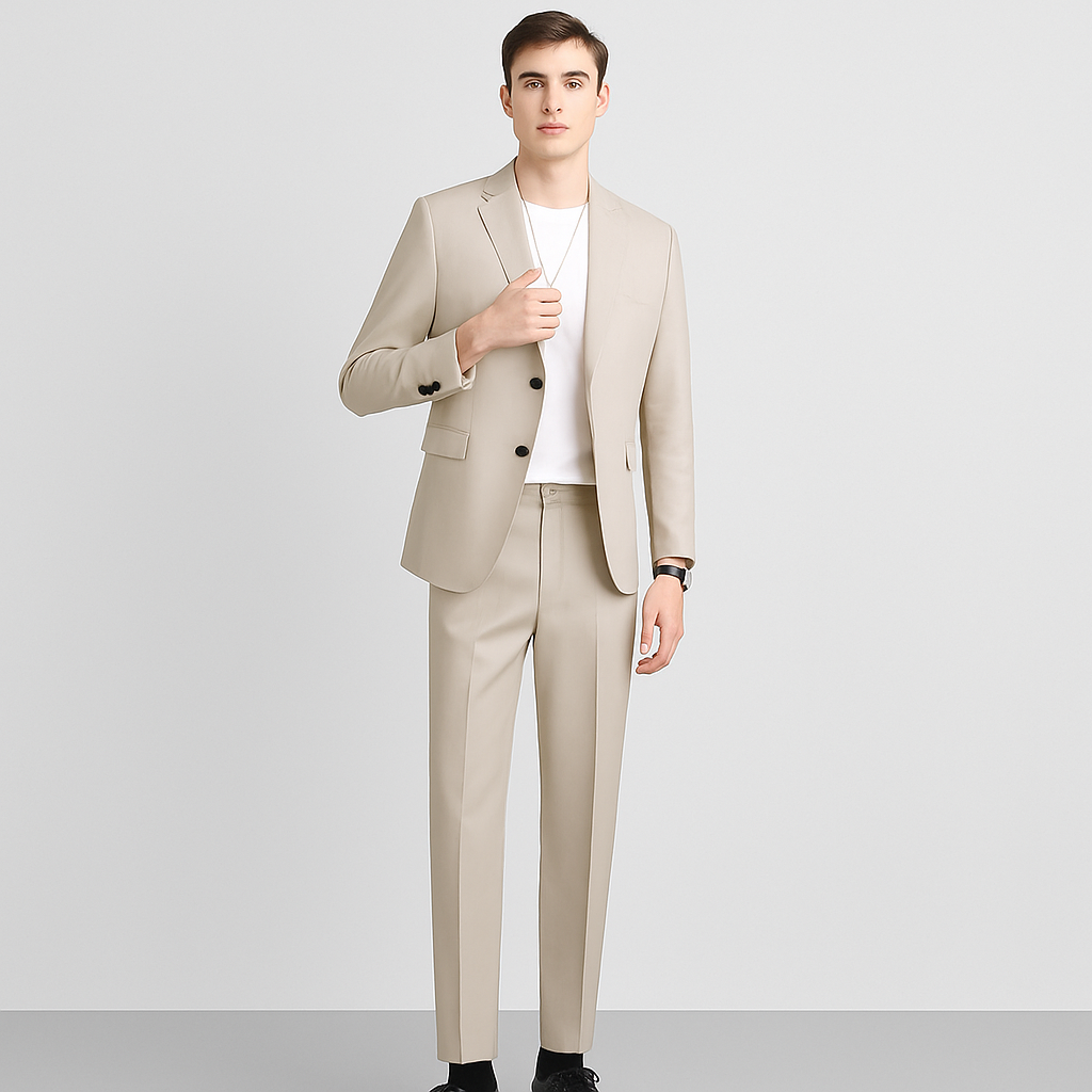 Leo – Lässiges Herren-Set mit V-Ausschnitt – Sommerlicher Chic