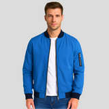 Herren-Bomberjacke mit Taschen - Donovan in Himmelblau
