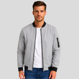 Herren-Bomberjacke mit Taschen - Donovan in Hellgrau