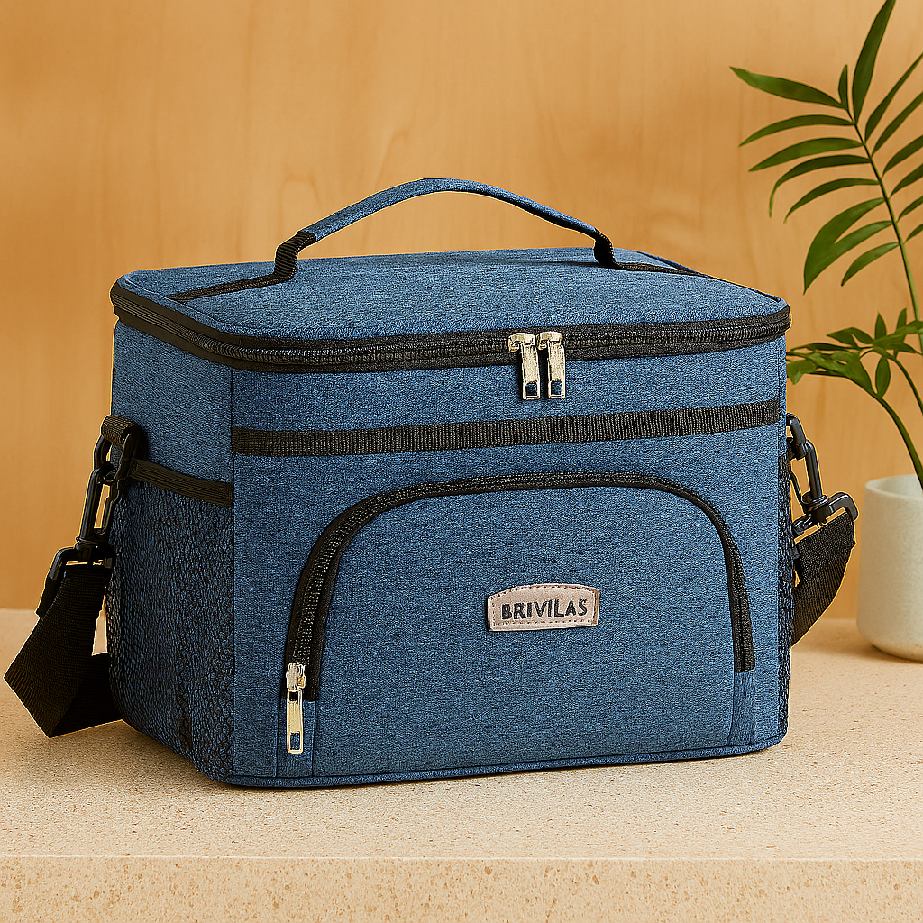 Isolierte Picknick-Kühltasche – Thermotasche für Outdoor, Strand & Camping