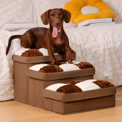 FetchFold Hundetreppe – Handgefertigte Hundetreppe mit Stauraum