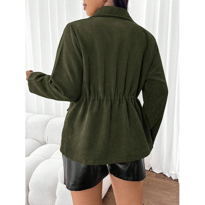 Clara | Stilvolle Cordjacke mit langen Ärmeln