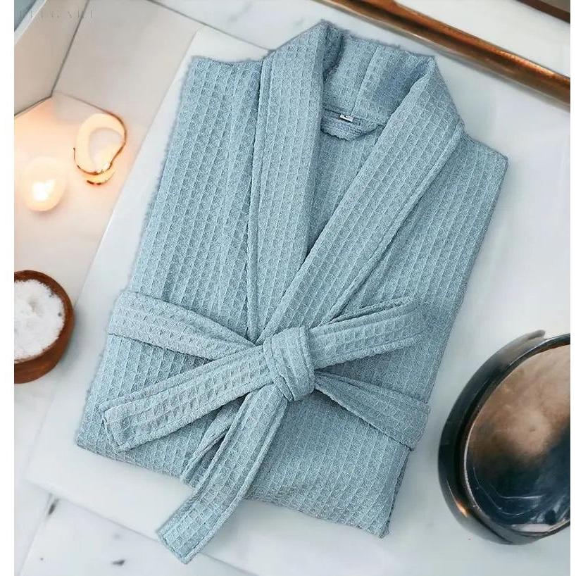Classic Turkish Cotton Waffle Bathrobe