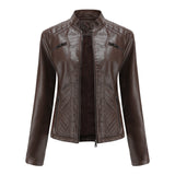 Sabine | Damen Modische Jacke mit Gesteppter Schulterpartie in Kaffee