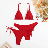 Ocean Chic - Brasilianisches 3-teiliges Push-Up Bikini-Set in Rot