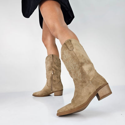 Cowboy-Stiefeletten mit Blockabsatz für Urbanen Chic