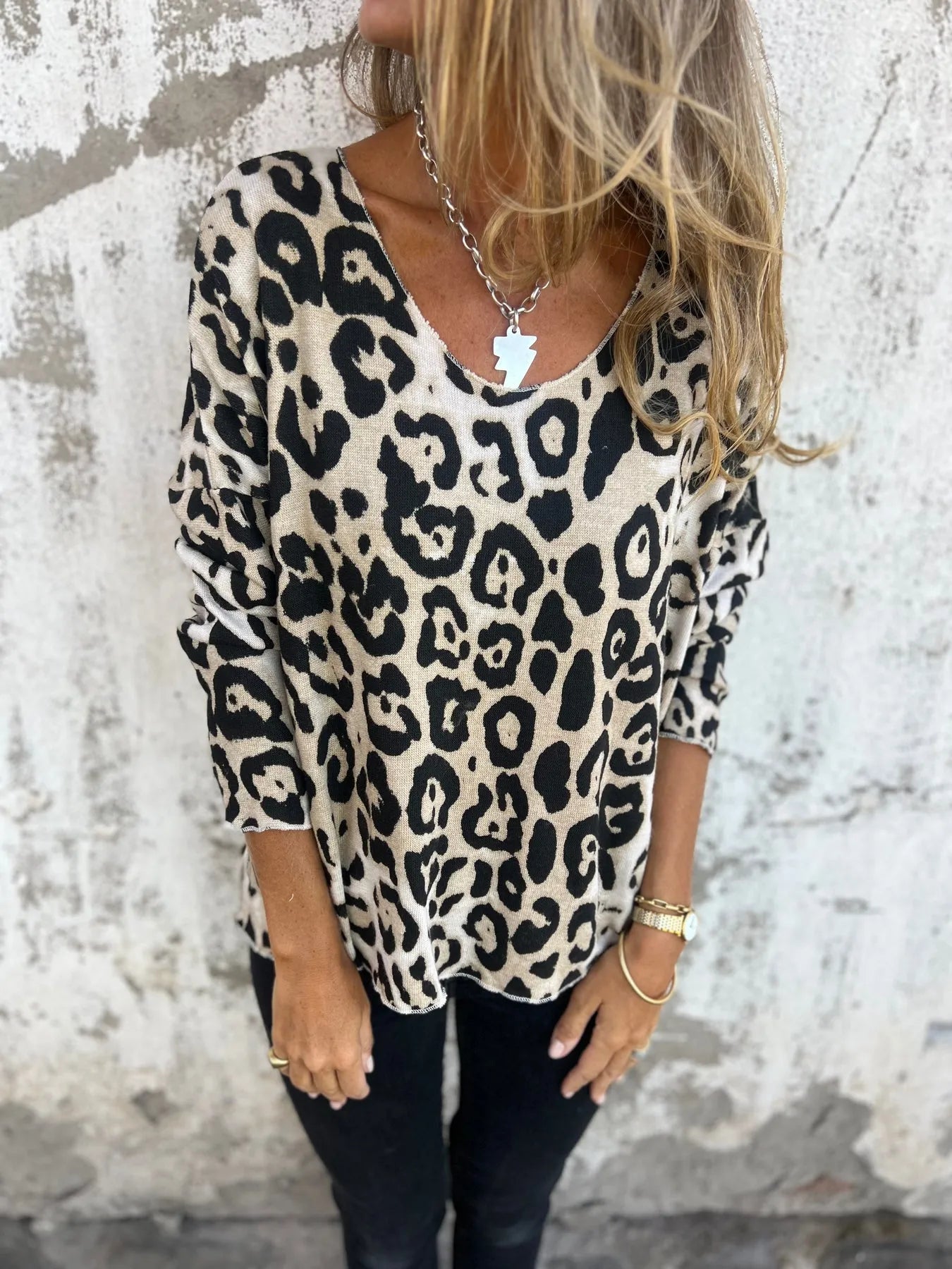 INA - PULLOVER MIT ANIMALPRINT