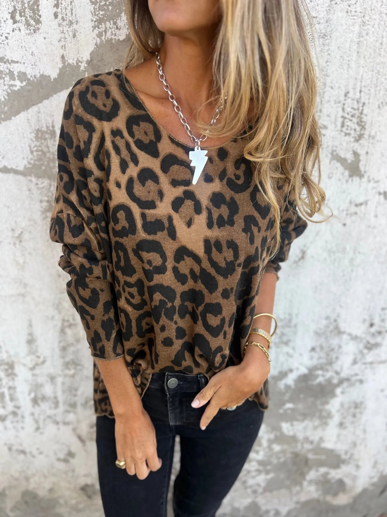 INA - PULLOVER MIT ANIMALPRINT