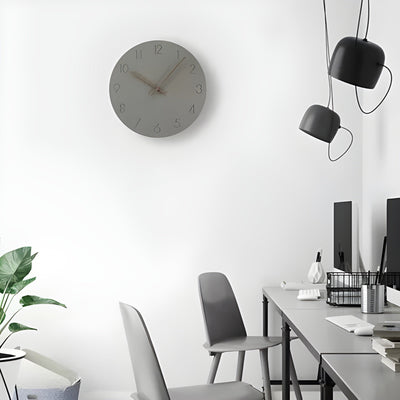QuietRound Clock - Minimalistische Holz Rund Wanduhr