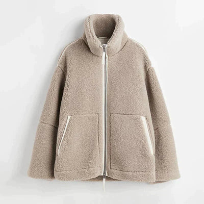 Damen Fleece Jacke Oversized Stil