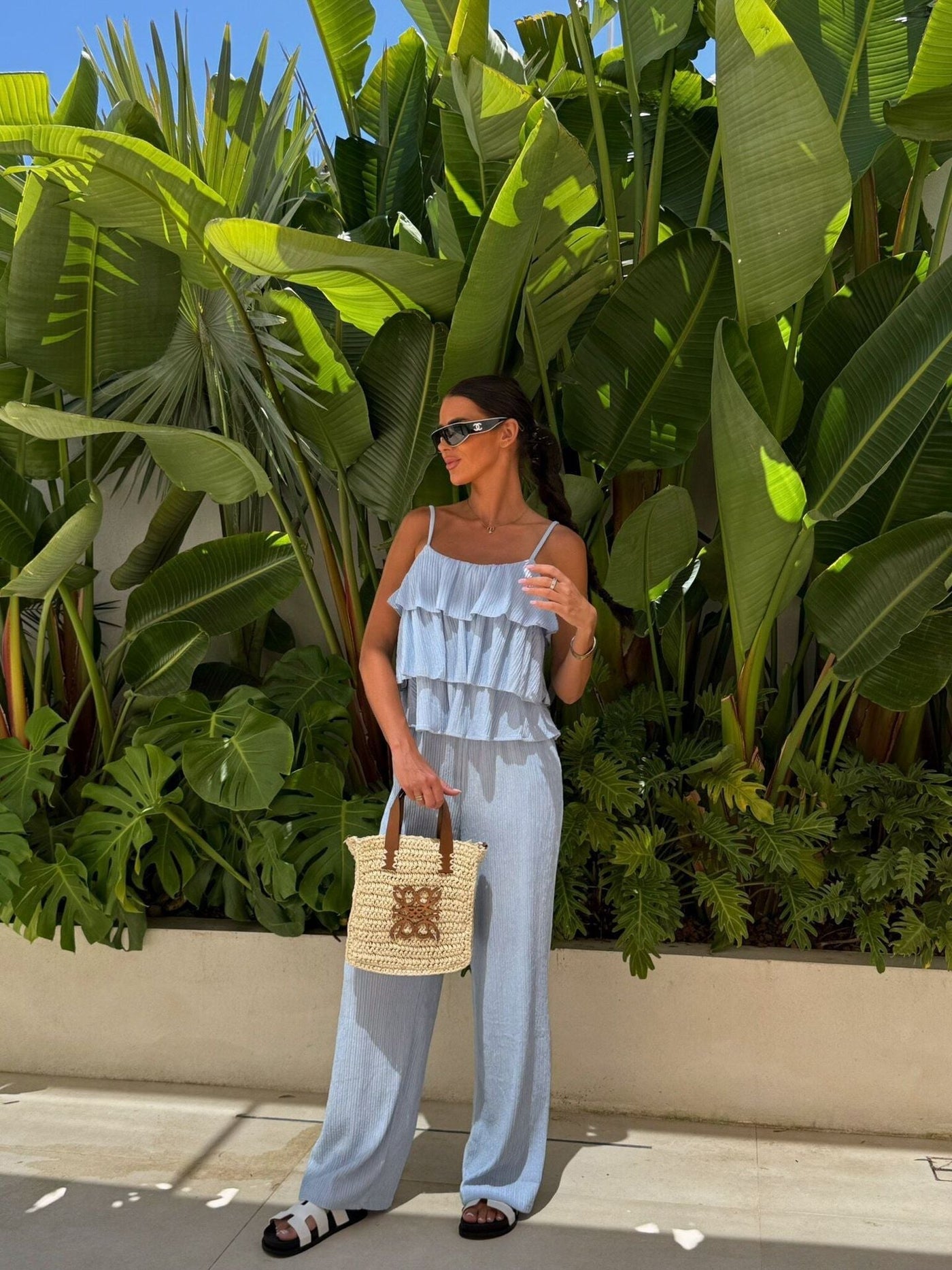 Damen Jumpsuit Elegant Mit Volants Leicht und Bequem