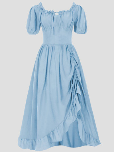 Damen Kleid Leicht Unregelmäßiger Schnitt Elegant