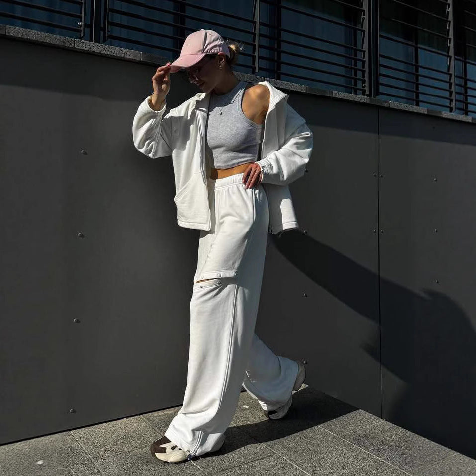 Damen Loungewear-Set mit Kapuze und Cut-Outs