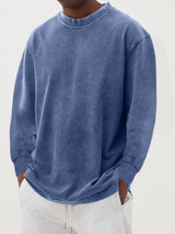 Nestor | Rundhalsausschnitt Langarmshirt in Blau