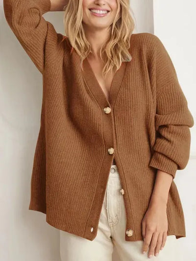 Lulu™ Stilvoller Knopf-Cardigan