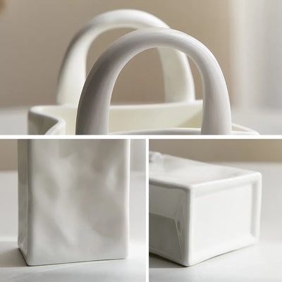 Einfache dekorative Handtaschenvase