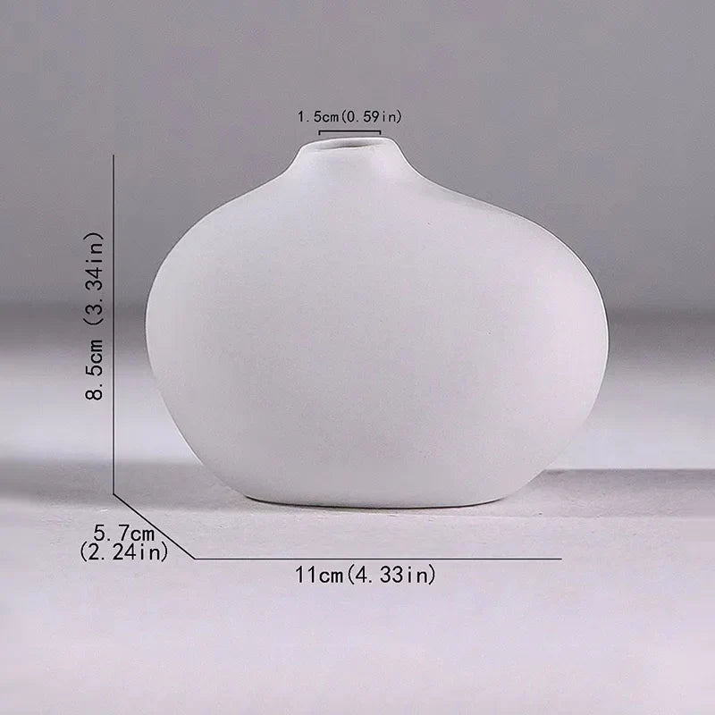 Einfache elegante weiße Vase