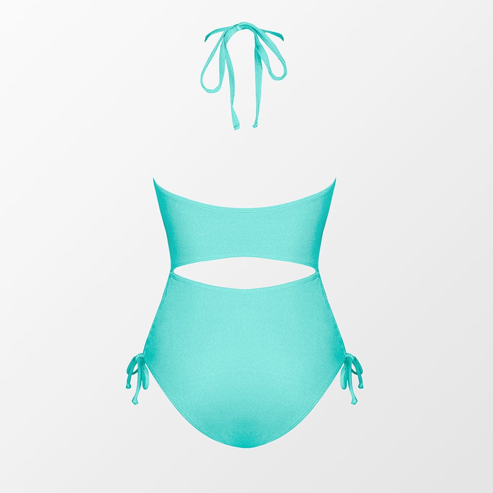 Einteiliger Badeanzug mit Riemen