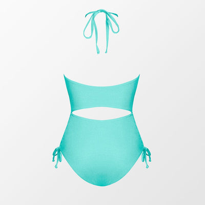 Einteiliger Badeanzug mit Riemen