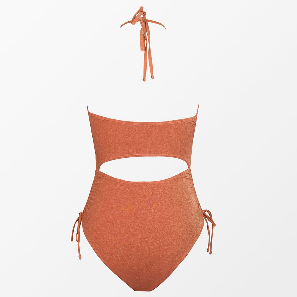 Einteiliger Badeanzug mit Riemen